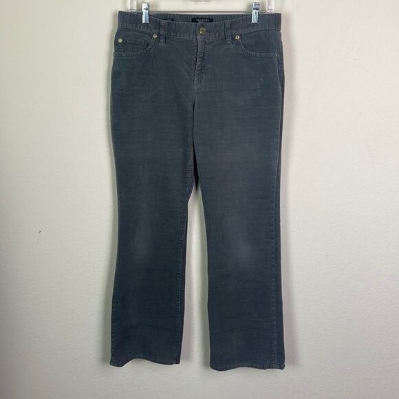 Talbots Signature Straight gray corduroy pants women’s 8P - Picture 1 of 13